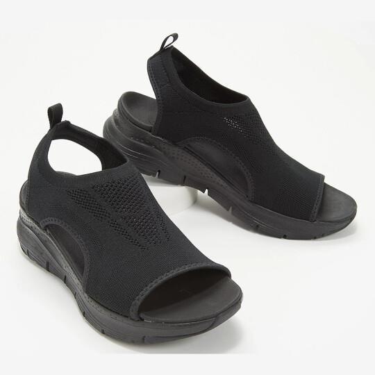 Damen Atmungsaktive Freizeitsandalen mit elastischer Strickoberfläche EB