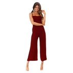 Damen Jumpsuit mit schmalen Trägern und weitem Beinschnitt EB