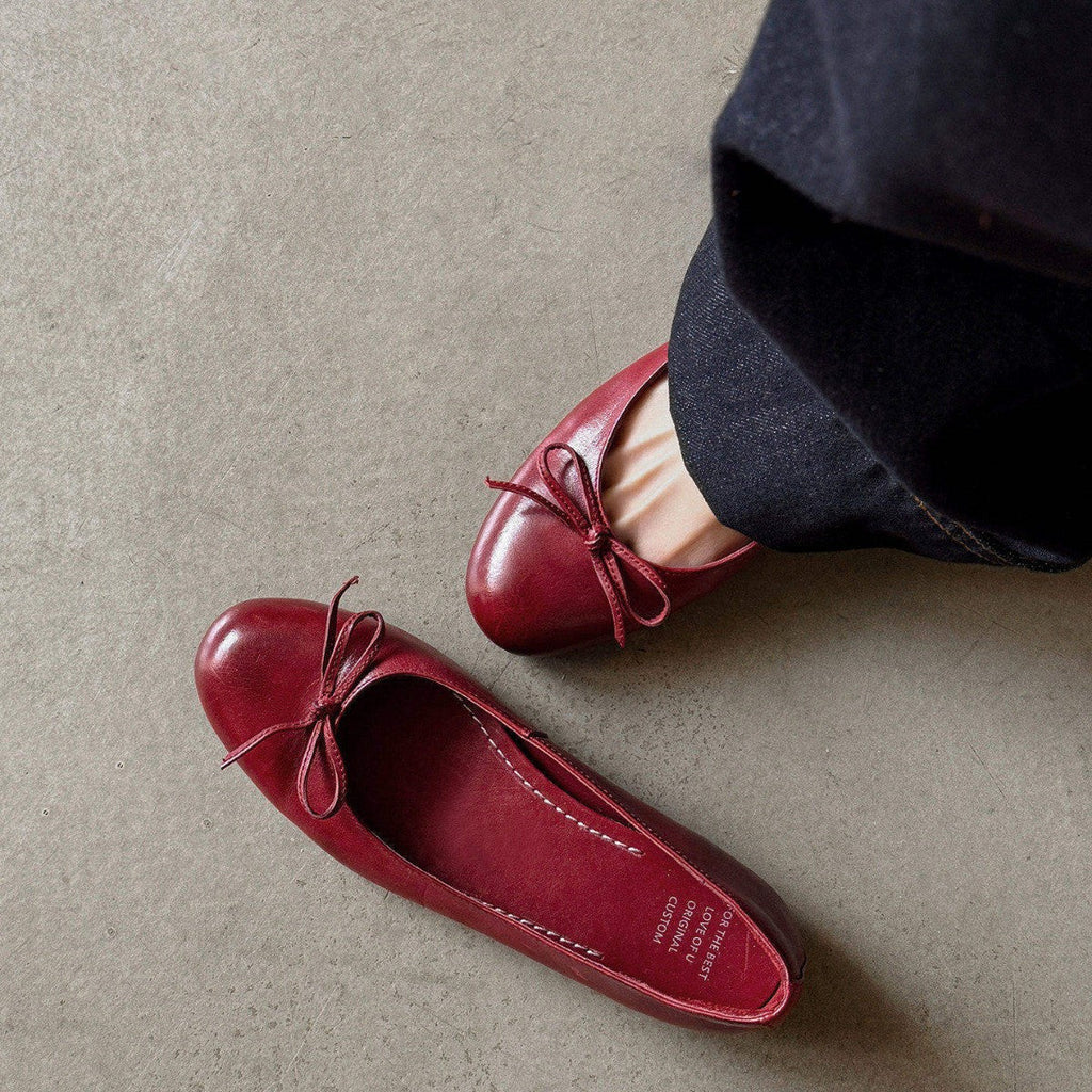 Damen Ballerinas mit dekorativem Schleifendetail EB