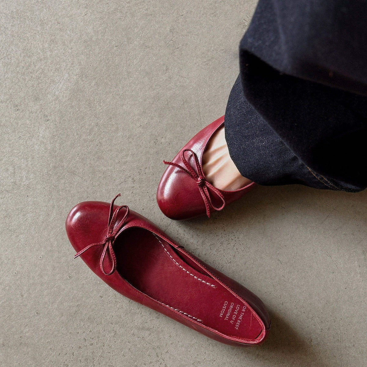 Damen Ballerinas mit dekorativem Schleifendetail EB