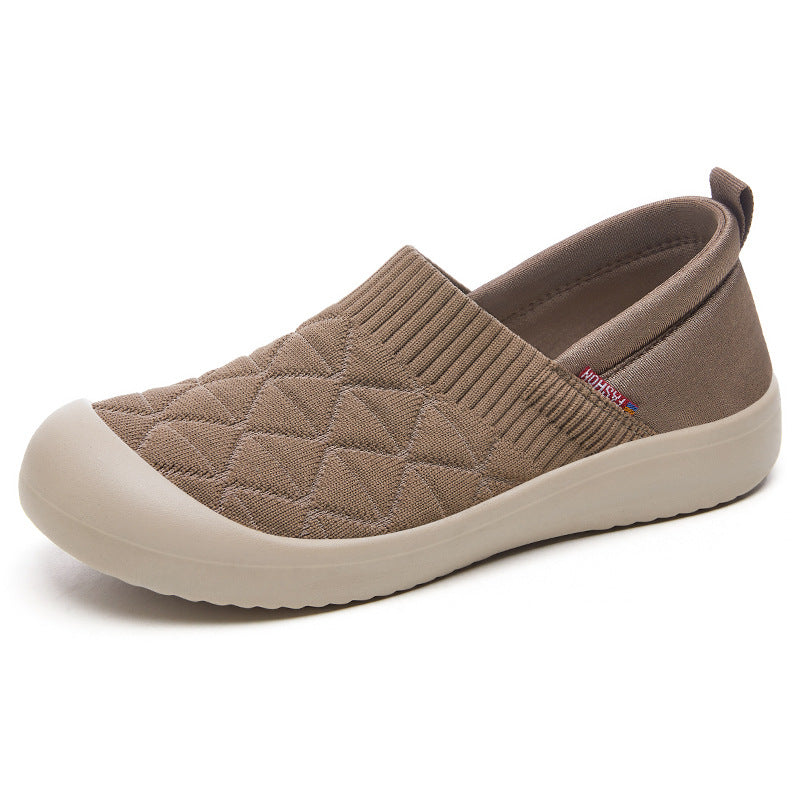 Damen bequeme Slip-On Schuhe mit elastischem Kragen EB