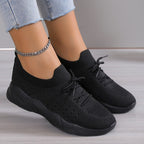 Damen atmungsaktive Slip-On Sportschuhe mit flexiblem Obermaterial EB
