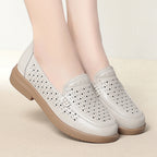Damen atmungsaktive Mokassins mit eleganten Perforationen EB
