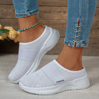 Damen Bequeme Slip-On Freizeitschuhe mit elastischem Riemen EB