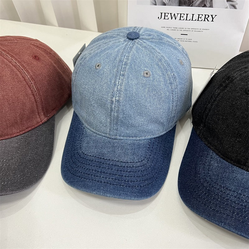 Verstellbare Herrenkappe in Denim-Optik