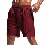 Atmungsaktive Herren-Trainingsshorts mit Reißverschlusstaschen