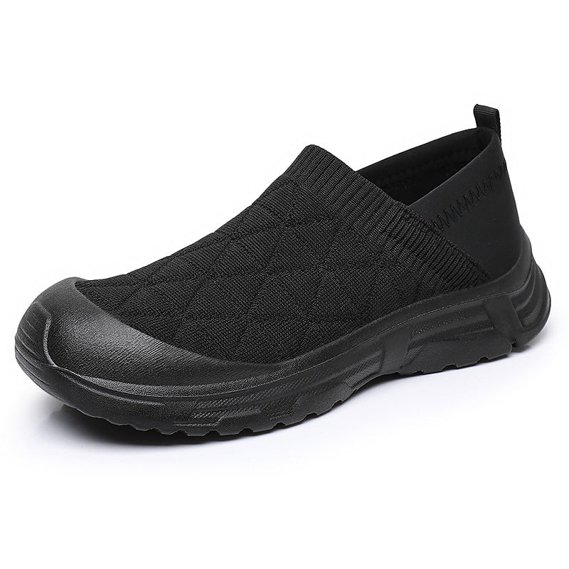 Damen Bequeme Slip-On Laufschuhe mit rutschfester Sohle und elastischem Obermaterial EB