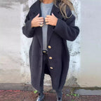 Damen Oversized Wollmantel mit eleganten Details EB