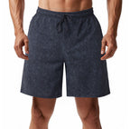 Herren nan locker geschnittene Frottee-Shorts mit elastischem Bund Kordelzug und seitlichen Eingrifftaschen EB