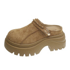 Damen Clogs mit trendiger Logoplatte und rutschsicherer Sohle EB