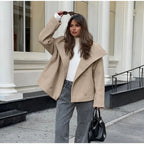 Damen Oversize Wollmantel EB