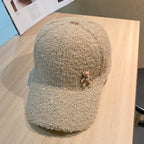 Schimmernde Damen-Baseballcap mit Plüsch