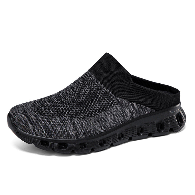 Unisex nan leichter Reiseschlupf-Mule mit gelochter Luftkammer-Sohle und sockenähnlichem Strickschaft EB
