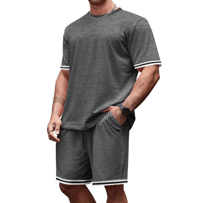 Freizeit-Jersey-Set für Herren mit Kontraststreifen