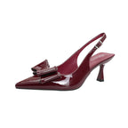 Damen Slingback-Pumps mit glamourösem Schleifendesign EB