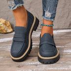 Damen Bequeme Mokassins mit robuster Sohle und elegantem Design EB