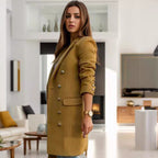 Damen eleganter, taillierter Trenchcoat EB