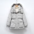 Damen gesteppte Winterjacke mit voluminösem Schnitt und praktischen Taschen EB