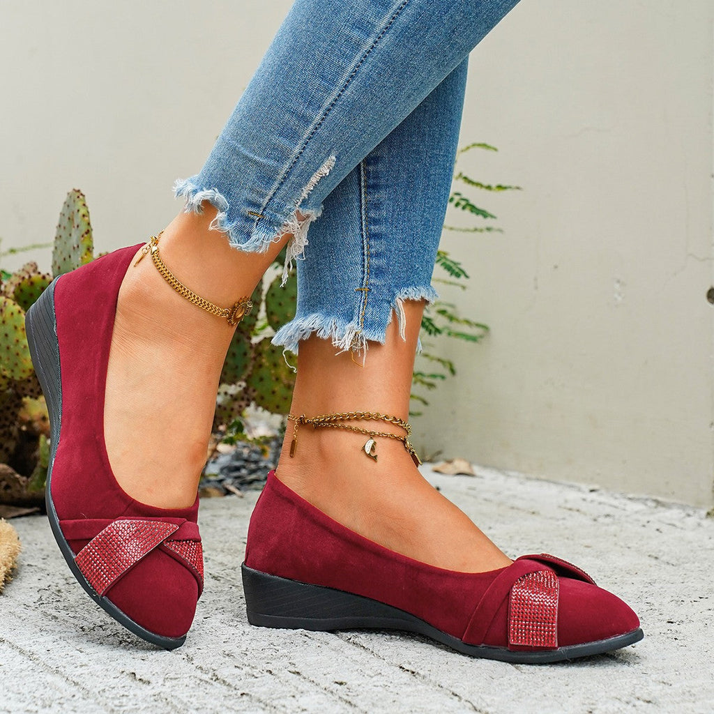 Damen elegante Ballerinas mit funkelndem Detail EB