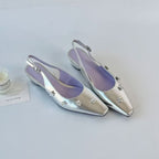 Damen Slingback-Pumps mit floralen Strassverzierungen und elegantem Schnitt EB