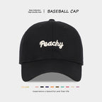 Stilvolle Baseballkappe mit Pfirsich-Stickerei