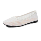 Damen atmungsaktive Slip-On Ballerinas mit flexiblem Netzdesign EB