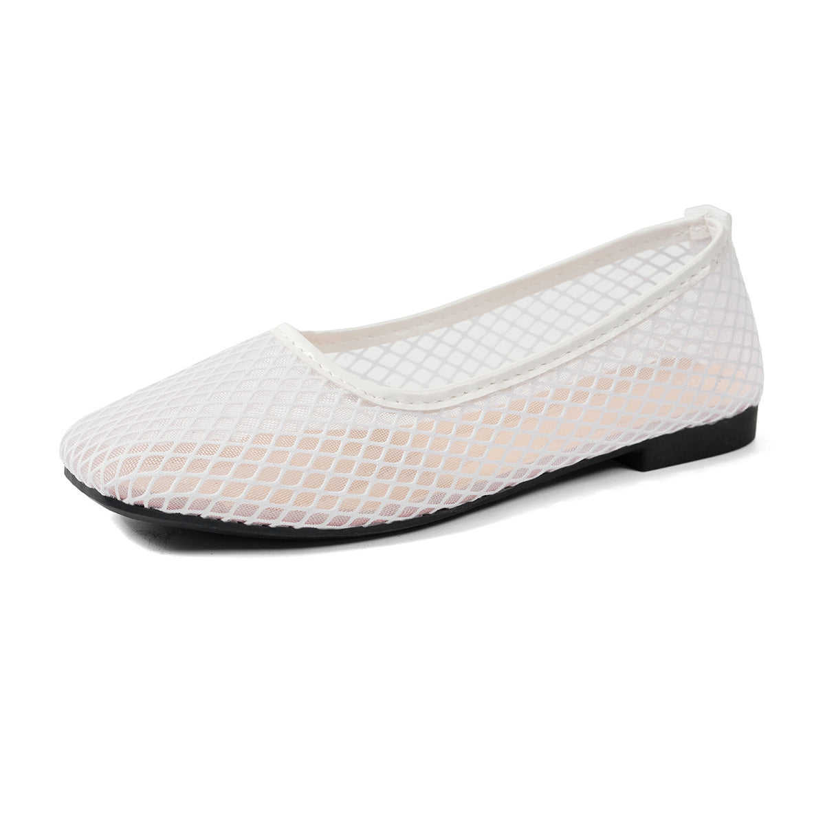 Damen atmungsaktive Slip-On Ballerinas mit flexiblem Netzdesign EB