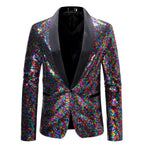 Damen Glamouröser Pailletten Blazer EB