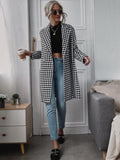 Damen Karierter Longblazer mit elegantem Schnitt EB