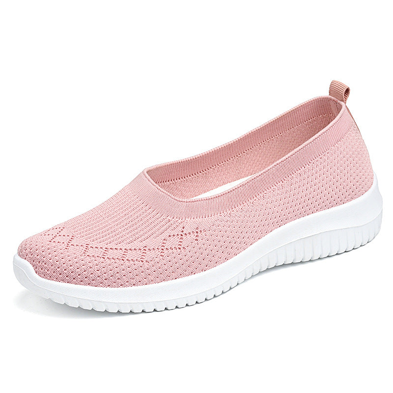 Damen Bequeme Slip-On Schuhe mit flexibler Sohle und atmungsaktivem Obermaterial EB