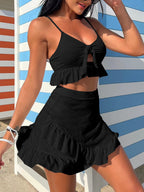 Damen Crop-Top und Rock Set EB