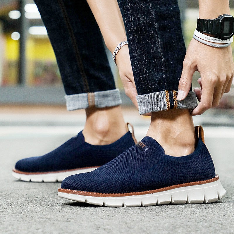 Damen Bequeme Slip-On Laufschuhe mit atmungsaktivem Obermaterial EB