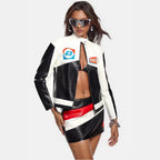 Damen Bikerjacke im Racing-Stil EB