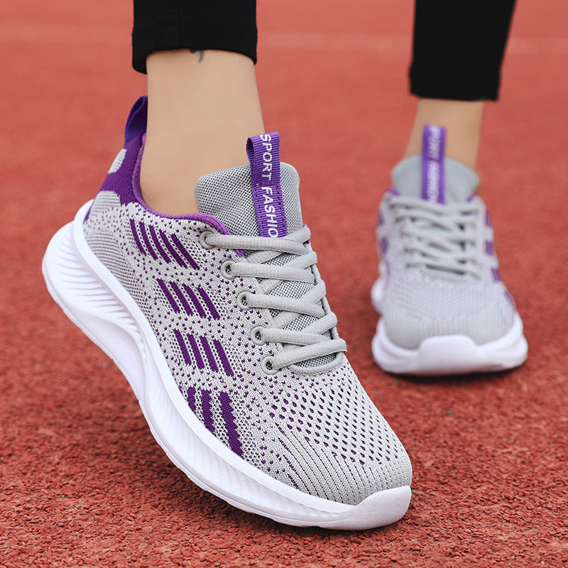 Damen Sportliche Laufschuhe mit atmungsaktivem Mesh-Obermaterial und flexibler Sohle EB