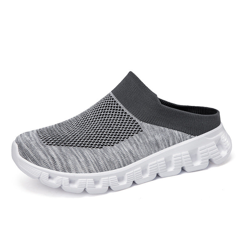 Unisex nan leichter Reiseschlupf-Mule mit gelochter Luftkammer-Sohle und sockenähnlichem Strickschaft EB