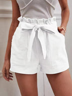 Damen Tailored Shorts mit Krawatte und praktischen Taschen EB