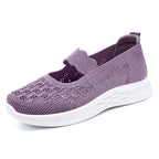 Damen Bequeme Slip-On Ballerinas mit floralen Details EB