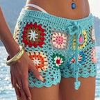 Damen-Häkel-Strandshorts
