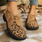 Damen bequeme Schnürschuhe mit trendy Wildleder-Optik EB