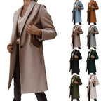 Damen eleganter Wollmantel mit schmaler Silhouette EB