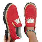Damen Sportliche Slipper mit glänzendem Reißverschluss und rutschfester Sohle EB