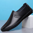 Damen Bequeme Slip-On Freizeitschuhe aus hochwertigem Leder EB