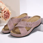 Damen bequeme Sandalen mit atmungsaktiven Schnallen und modischem Design EB