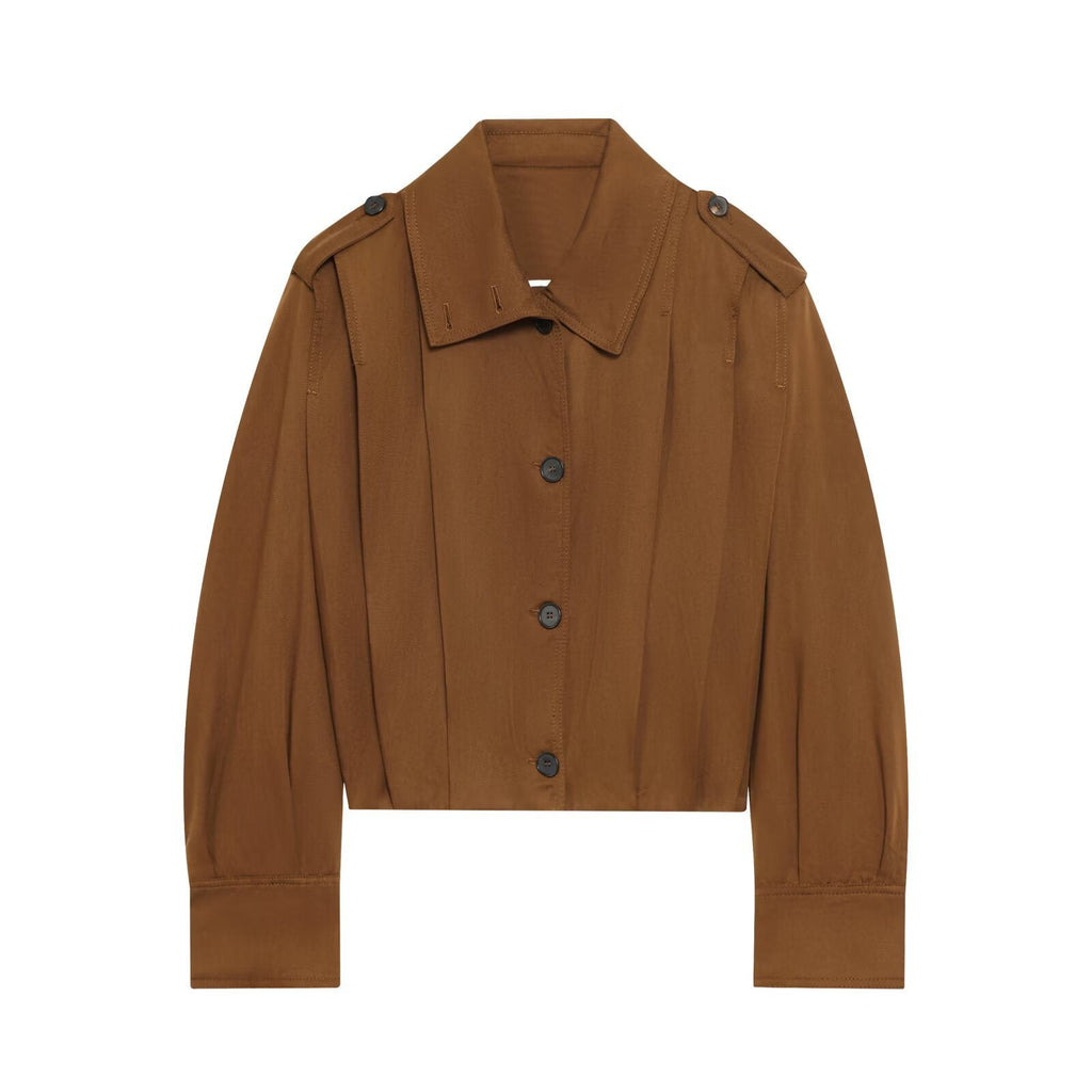 Damen cropped Jacke mit dekorativen Knopfdetails und eleganter Schnittführung EB