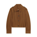 Damen cropped Jacke mit dekorativen Knopfdetails und eleganter Schnittführung EB