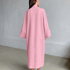 Damen Langärmliger Kimono-Robe mit seitlichem Bindeband EB