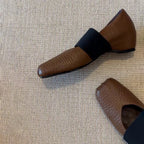 Damen Ballerina mit modernem Schnitt und elastischem Riemendesign EB