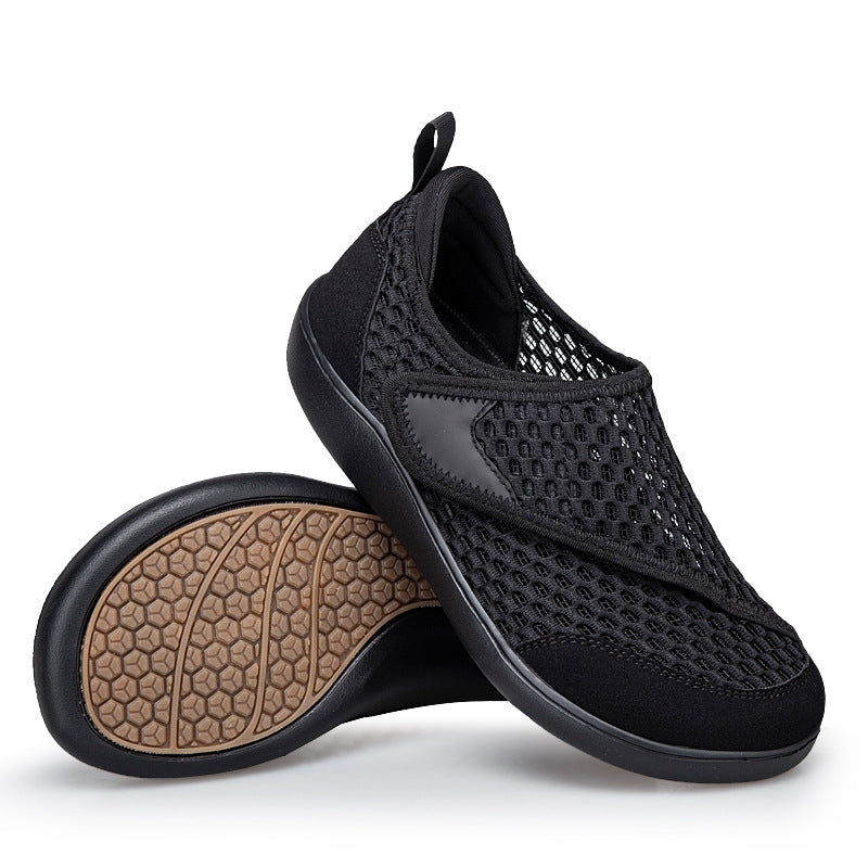 Unisex nan atmungsaktiver Netz-Slipper mit verstellbarem Klettverschluss und viskoelastischem Fußbett EB