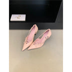 Damen Slingback Pumps mit raffinierter Schleifenverzierung EB
