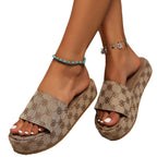Damen bequeme Haus-Sandalen mit modischem Plateau EB